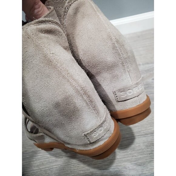 Sorel Women’s Sandals Joanie II Lace Up Wedge Size 9 Neutral Suede Outdoors - Picture 10 of 14